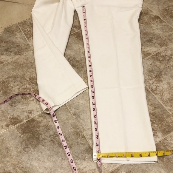 🆕 Tog Shop Everyday Knit Pull On Pants Vintage High Rise White Straight Leg - Picture 9 of 13